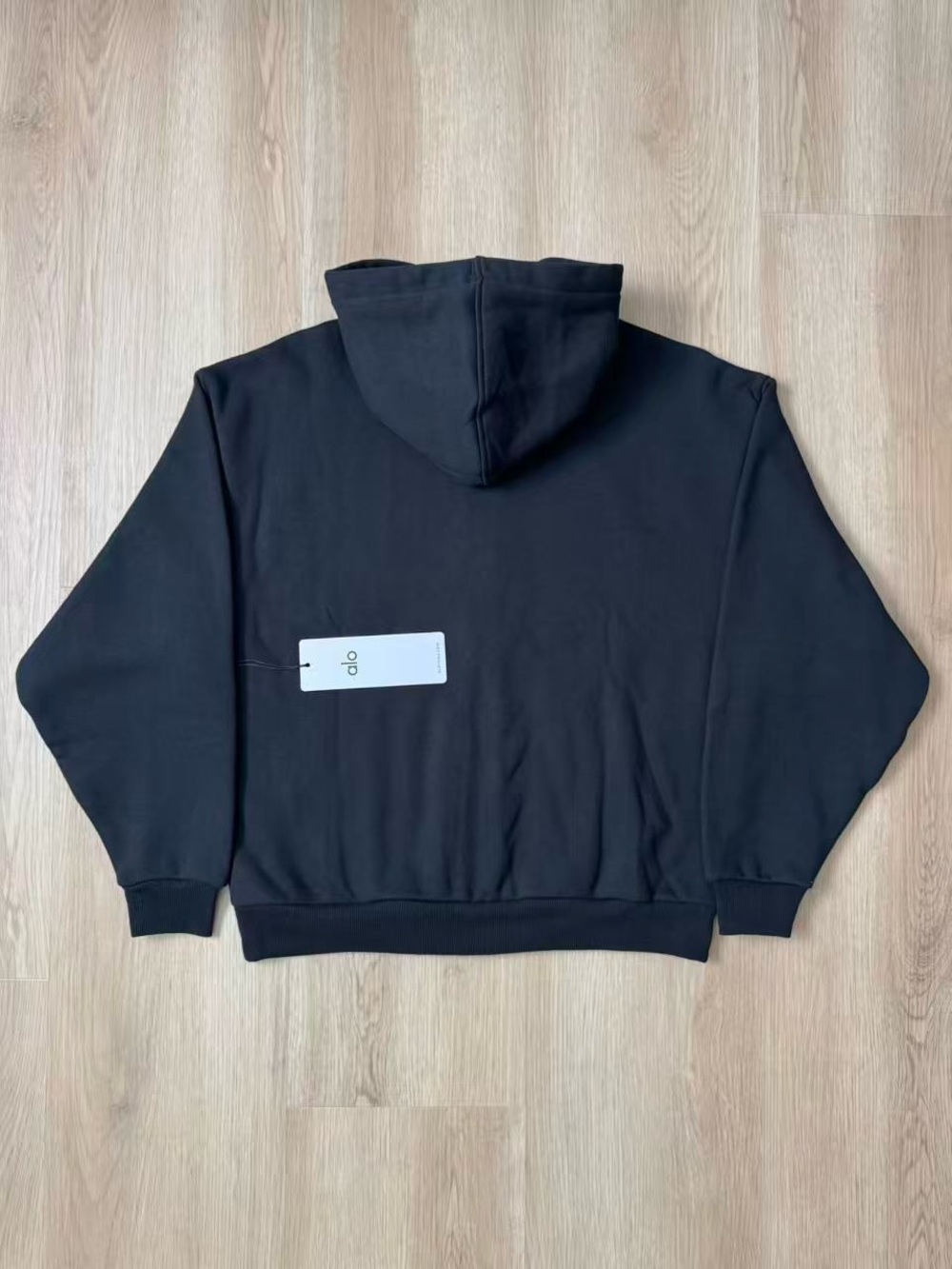 ALO Yoga Black Full-Zip Hoodie - Picture 2 of 5